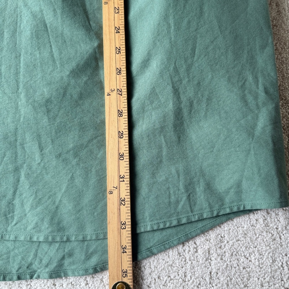 Pomander‎ Place Polly Dress Women M Green Cotton Pleated Shoulder Mini Y18715T - Picture 11 of 14